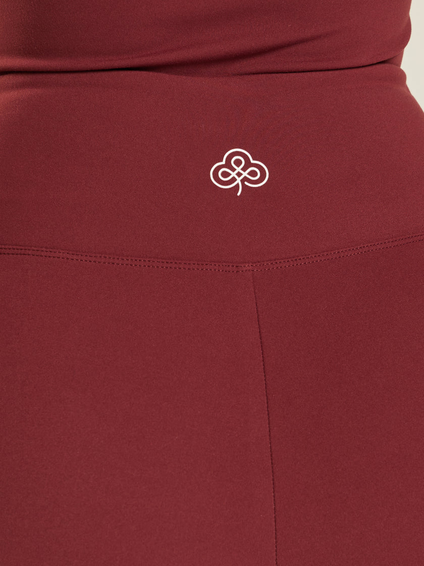 Be 180 Wrap-Waist Flared Leggings - Bordeaux