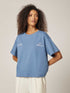 Be Athletica Cotton Oversized Tee - Cornet Blue