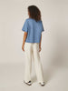 Be Athletica Cotton Oversized Tee - Cornet Blue