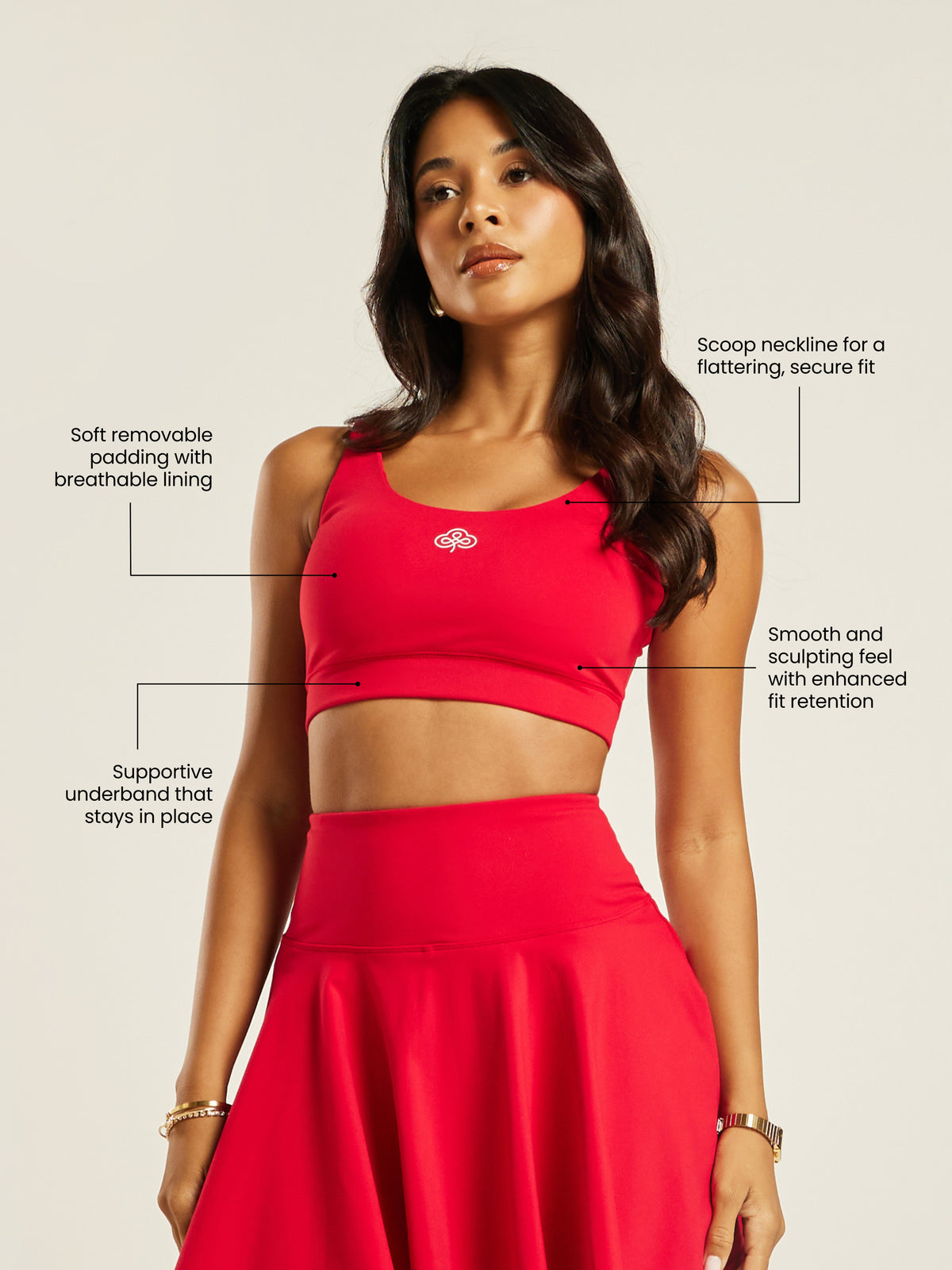 Be 180 Sports Bra - Cherry | Beathletica Activewear