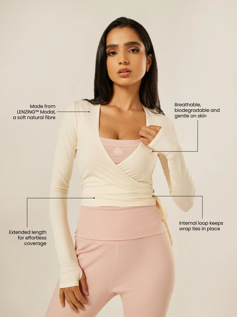 The Ultimate Ballet Wrap-Top - Ecru