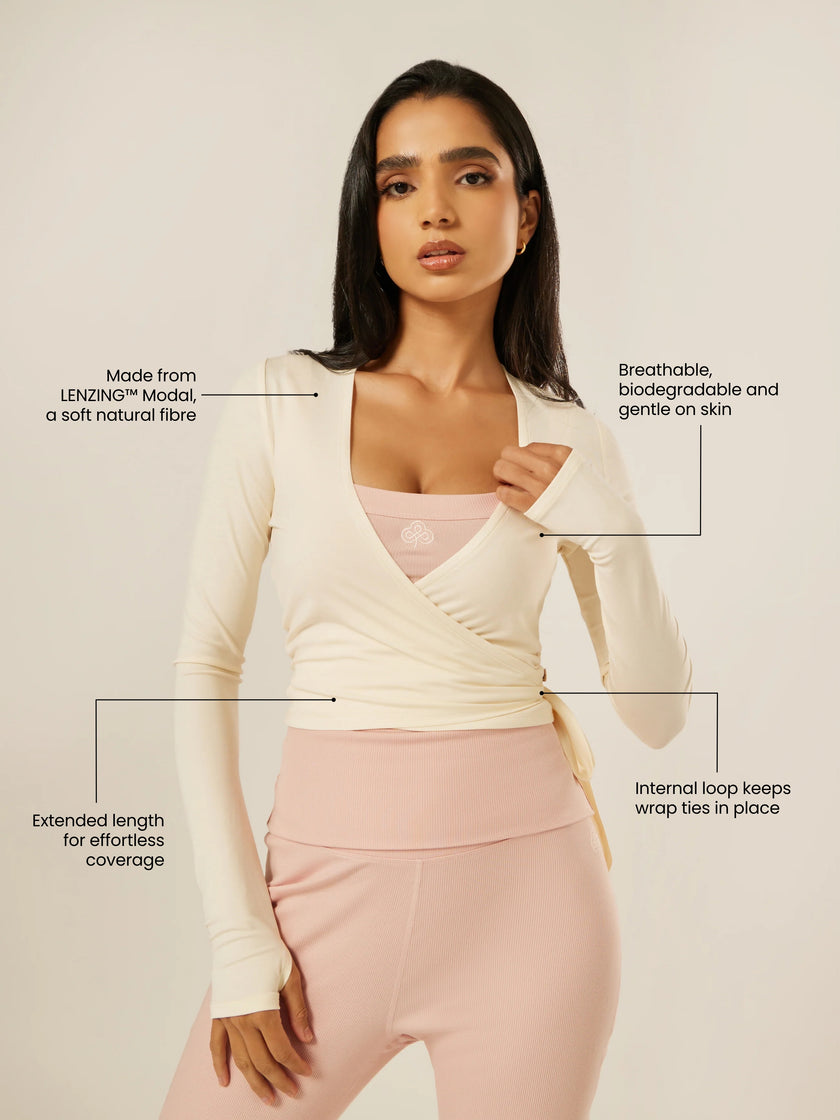 The Ultimate Ballet Wrap-Top - Ecru
