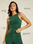 Be 180 Racer Tank - Forest | Beathletica Activewear