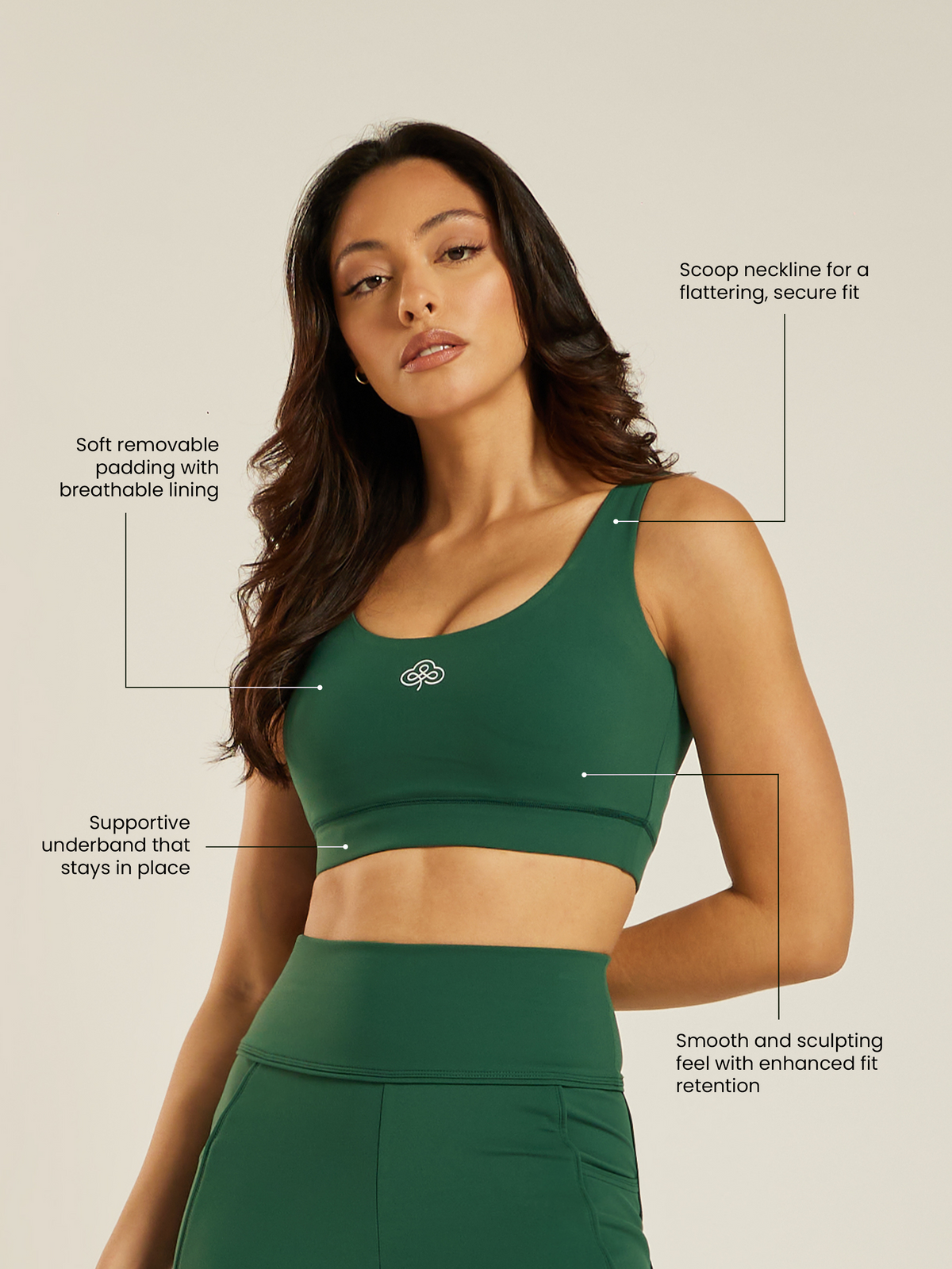 Be 180 Sports Bra - Forest | Beathletica Activewear