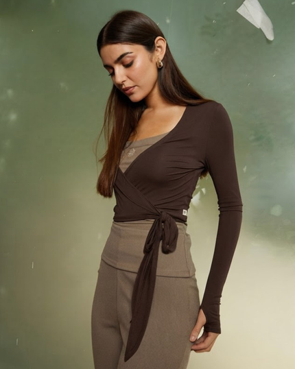 The Ultimate Ballet Wrap-Top - Coffee Bean