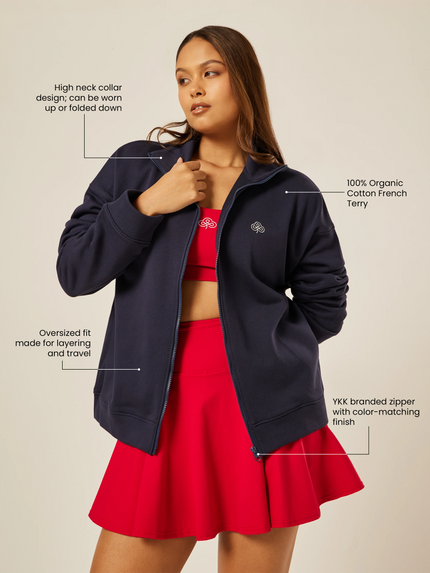 Varsity Athletica Full-Zip Sweatshirt - Midnight