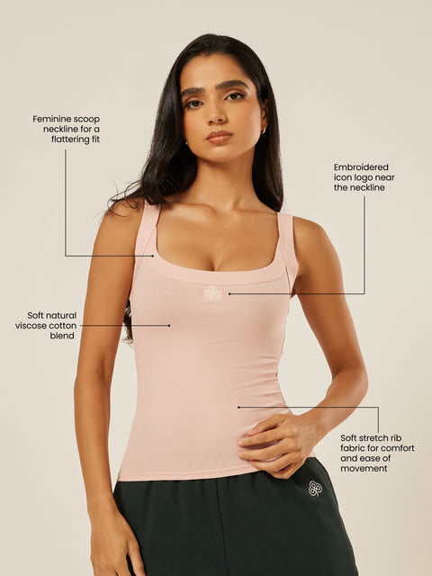 Essential Everyday Scoop-Neck Tank Top - Milkshake