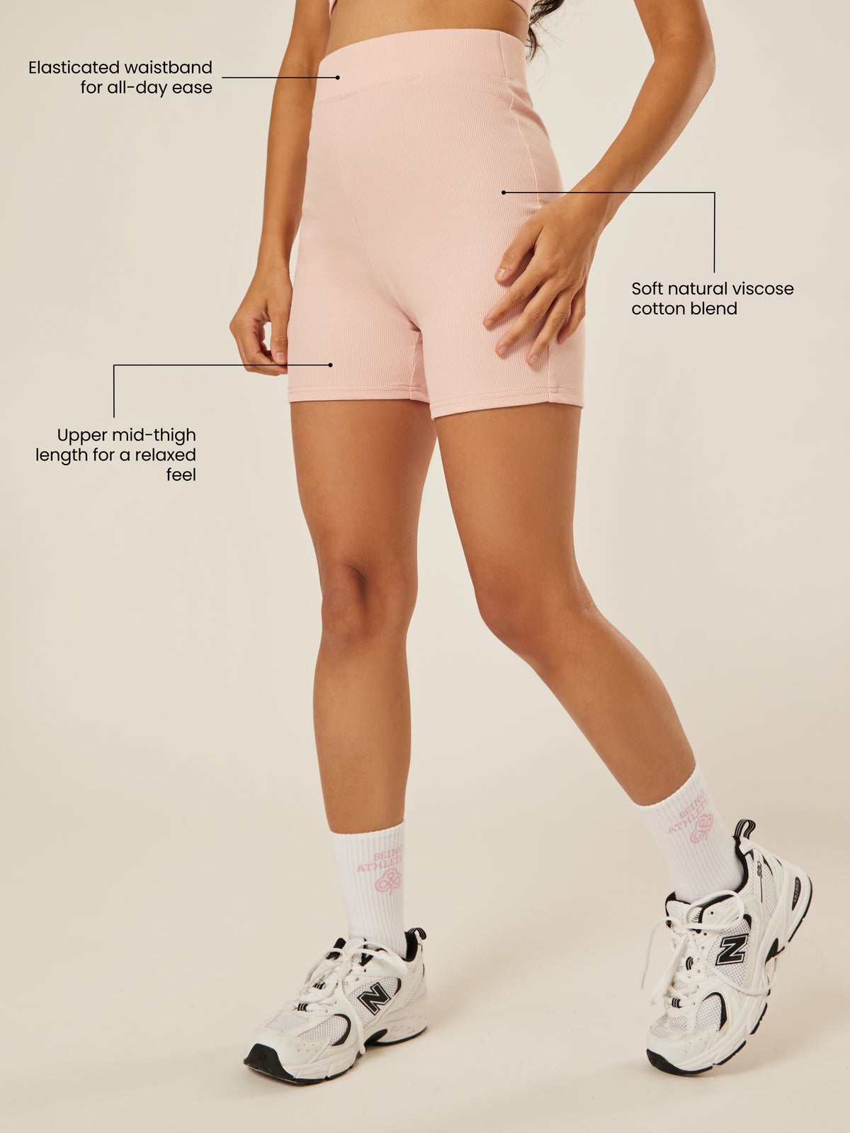 Essential Everyday Lounge Shorts - Milkshake | Beathletica Activewear