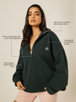 Varsity Athletica Quarter-Zip Sweatshirt - Moss