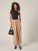 Elevate Essential Statement Wide-Leg Pants - Warm Taupe