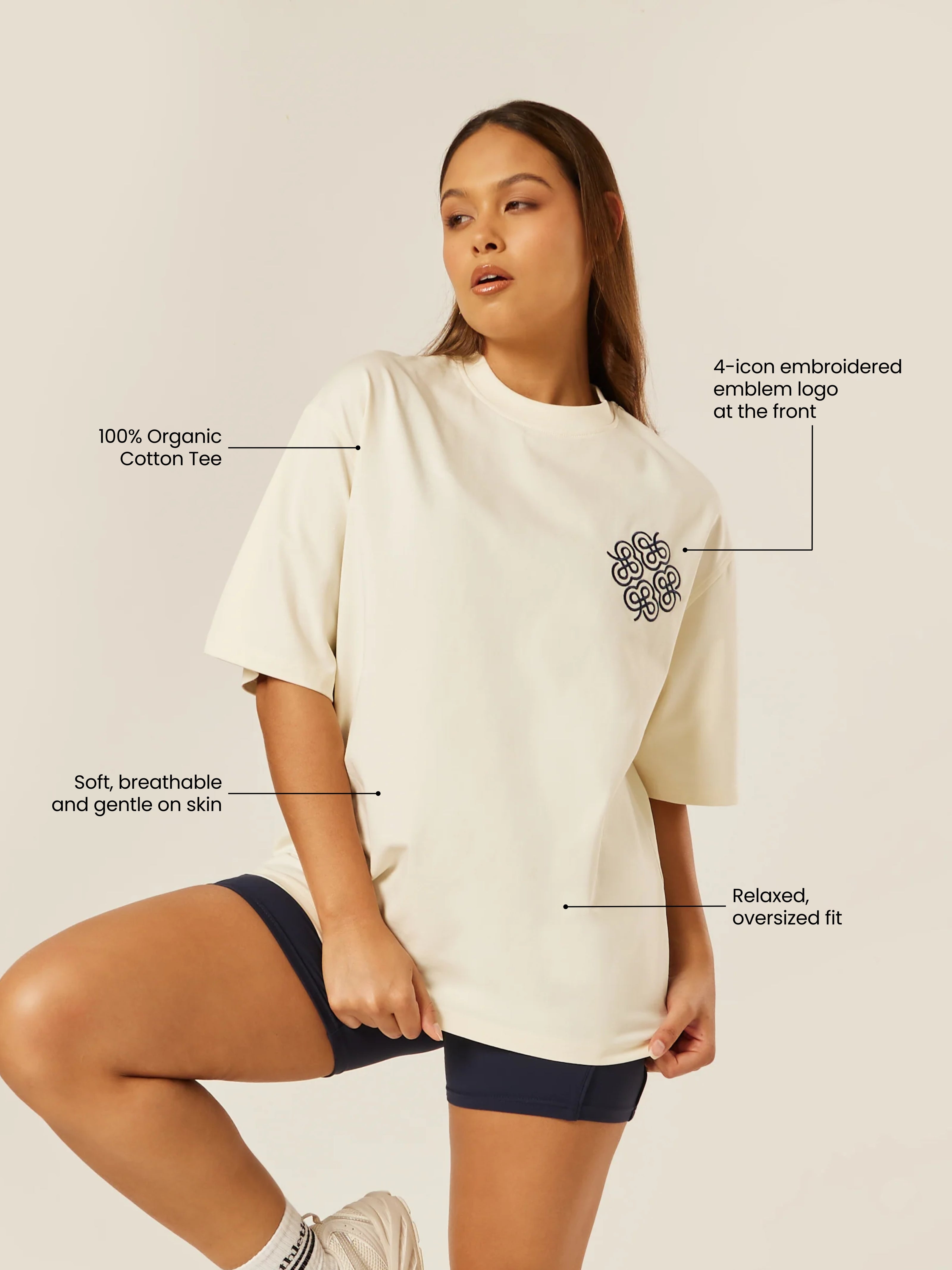 Be The Ace Oversized Tee - Off-White