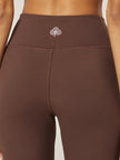 Stretch Wrap-Waist Legging, Coffee Bean