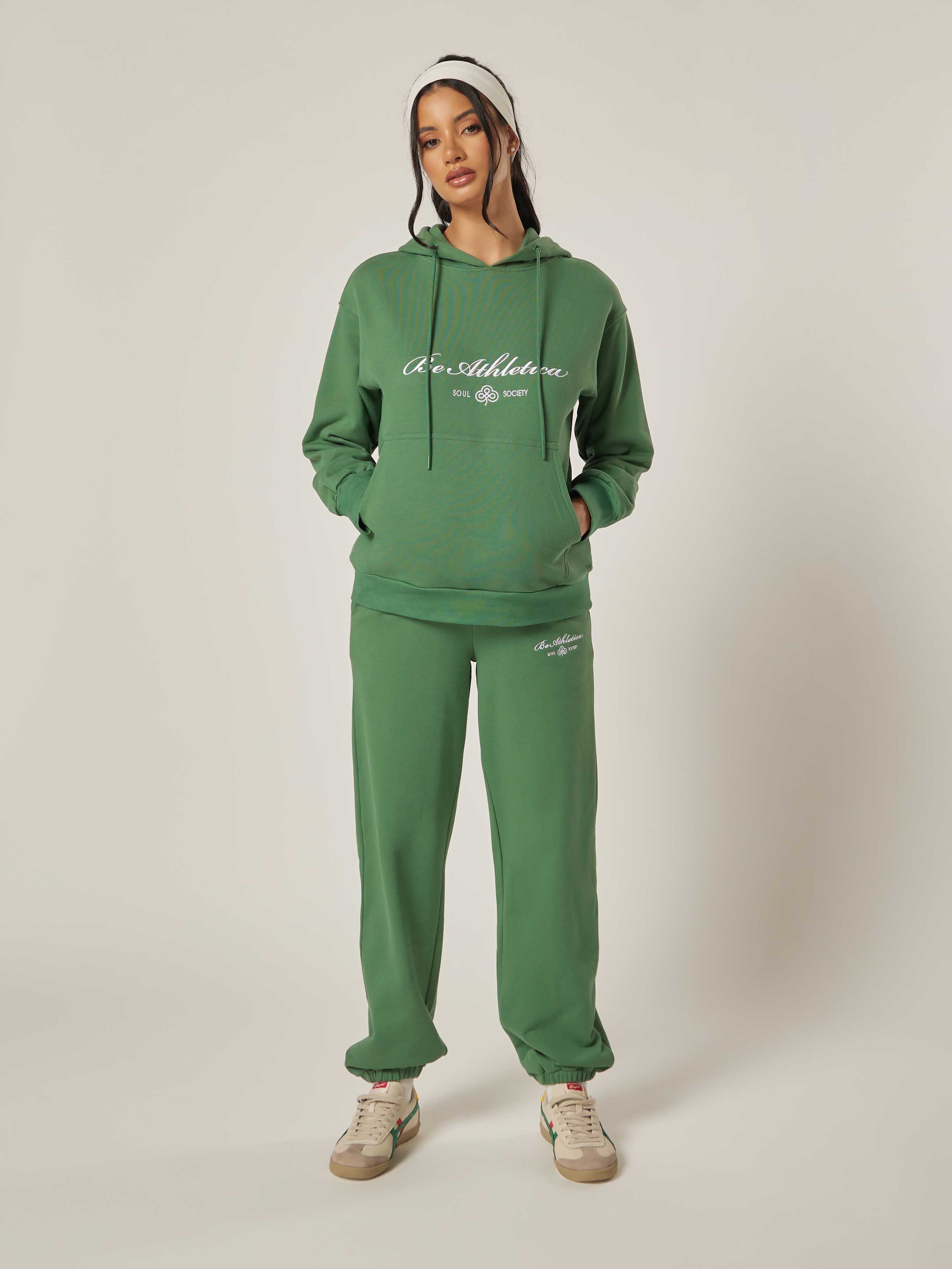 Be Statement Oversized Hoodie - Varsity Green