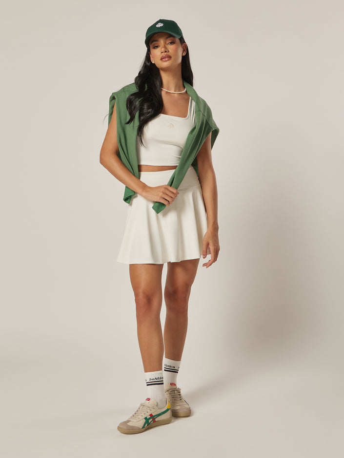 Core Tennis Skort, Off-White