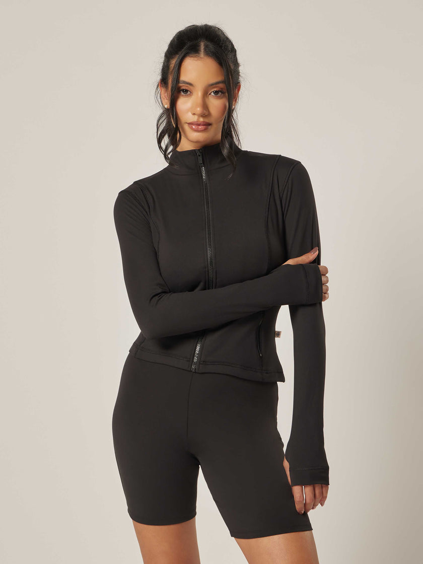 Core Zip-Up Jacket - Black