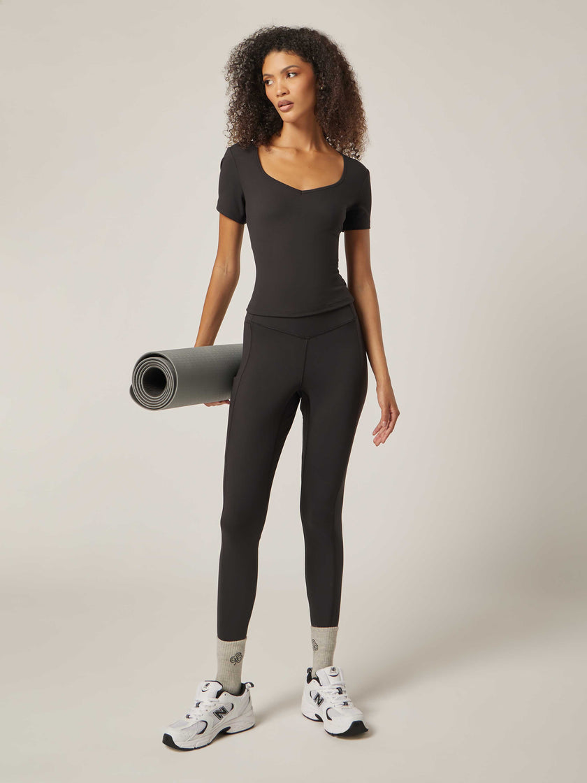 Core Short-Sleeve Top - Black