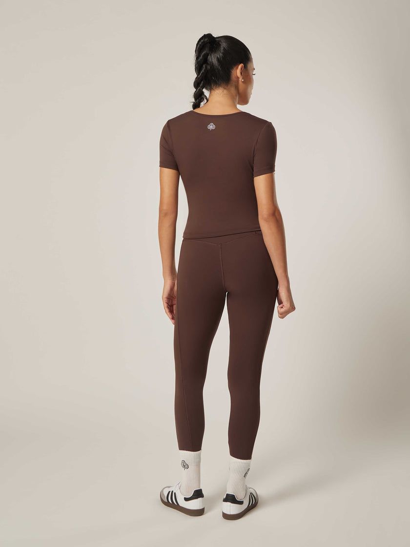 Core Short-Sleeve Top - Coffee Bean