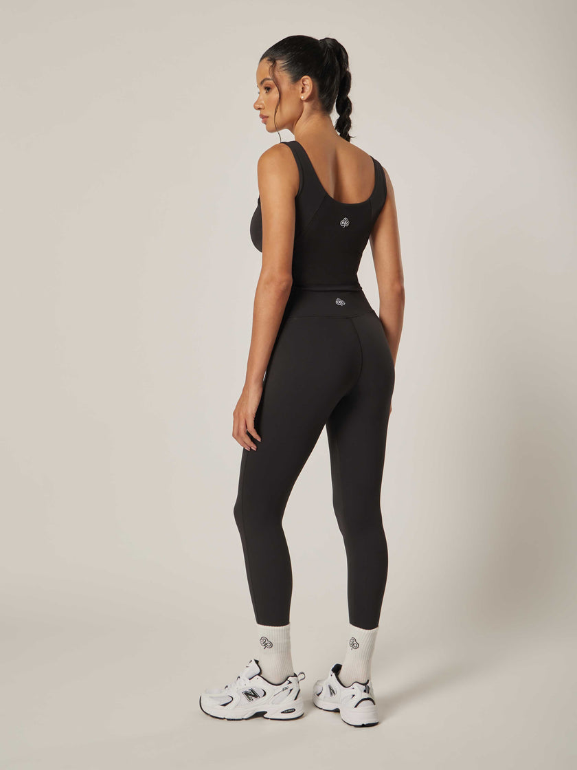 Stretch Wrap-Waist Legging - Black