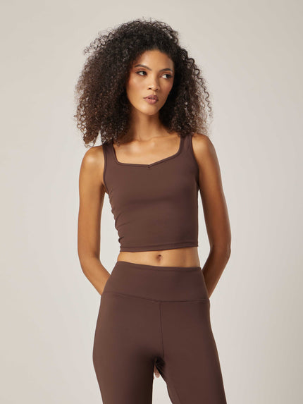 Stretch Essential Tank Top - Coffee Bean
