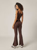 Stretch Flared Leggings - Coffee Bean