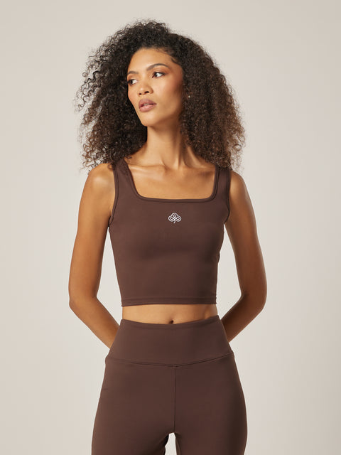 Stretch Essential Tank Top - Coffee Bean