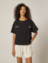 Be Athletica Cotton Oversized Tee - Black