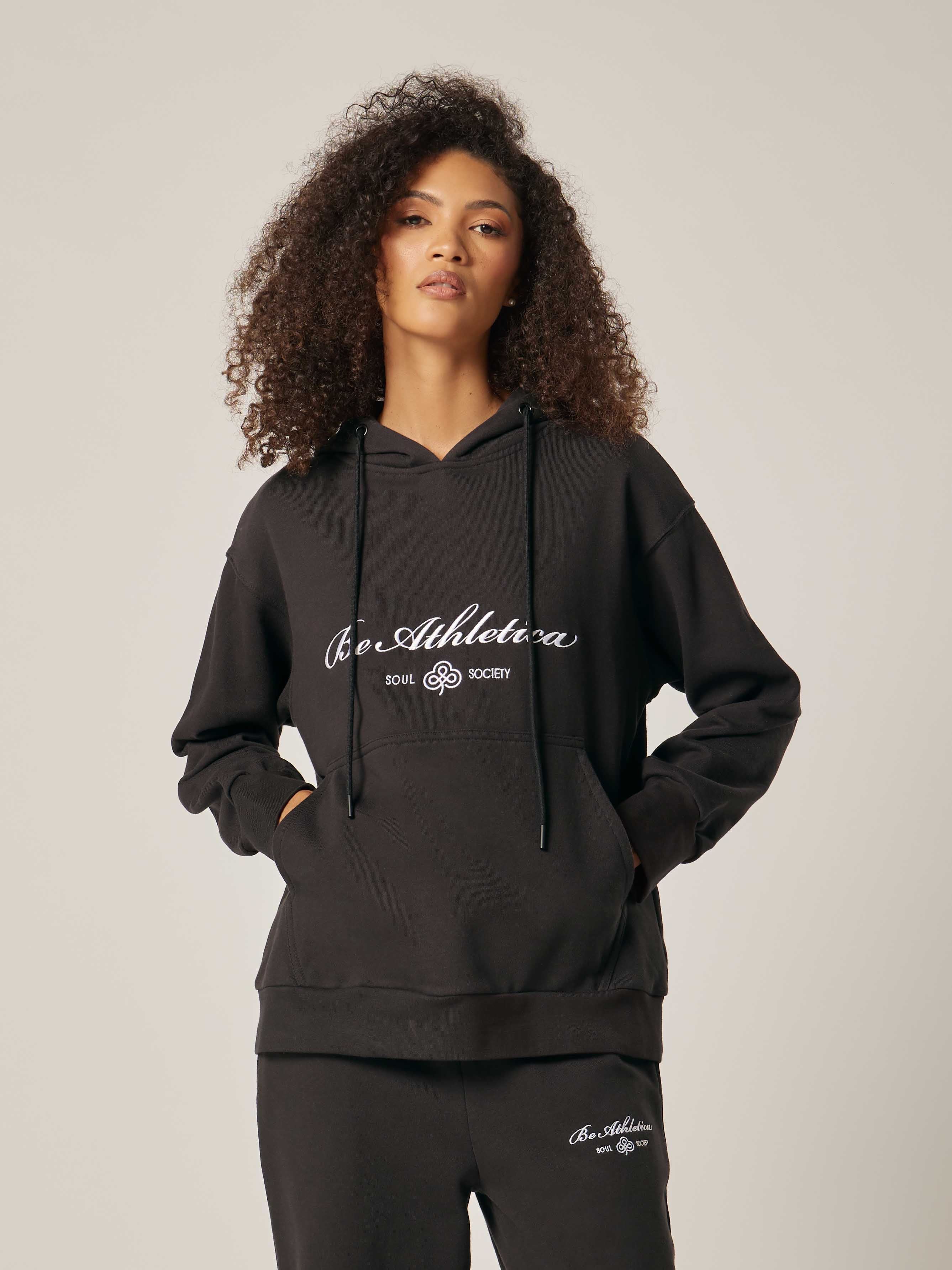 Be Statement Oversized Hoodie - Black