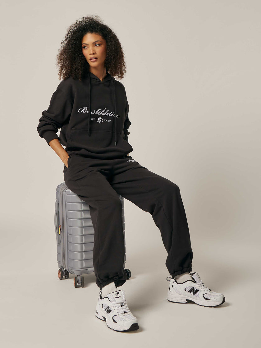 Be Statement Oversized Hoodie - Black