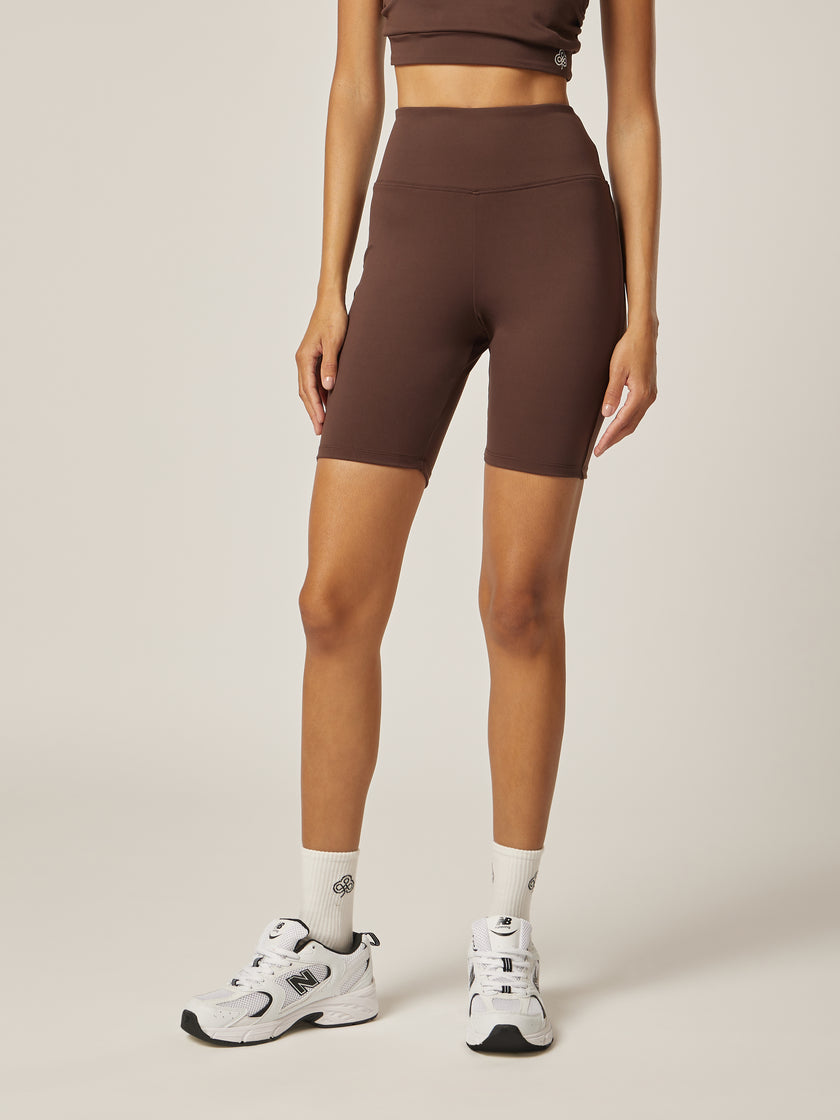 Stretch Cycling Shorts - Coffee Bean