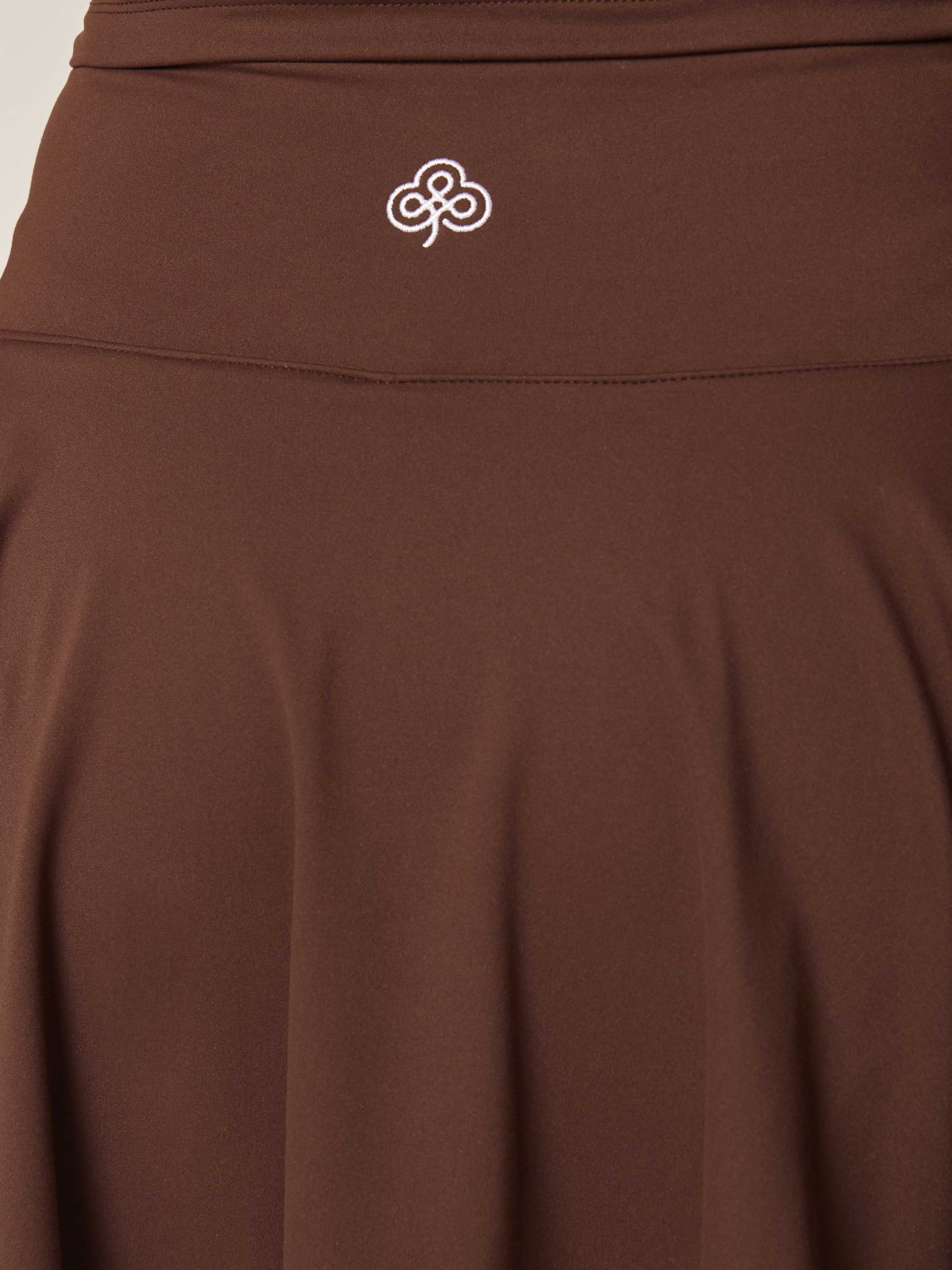 Core Tennis Skort - Coffee Bean