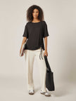 Stretch Asymmetrical Top - Black