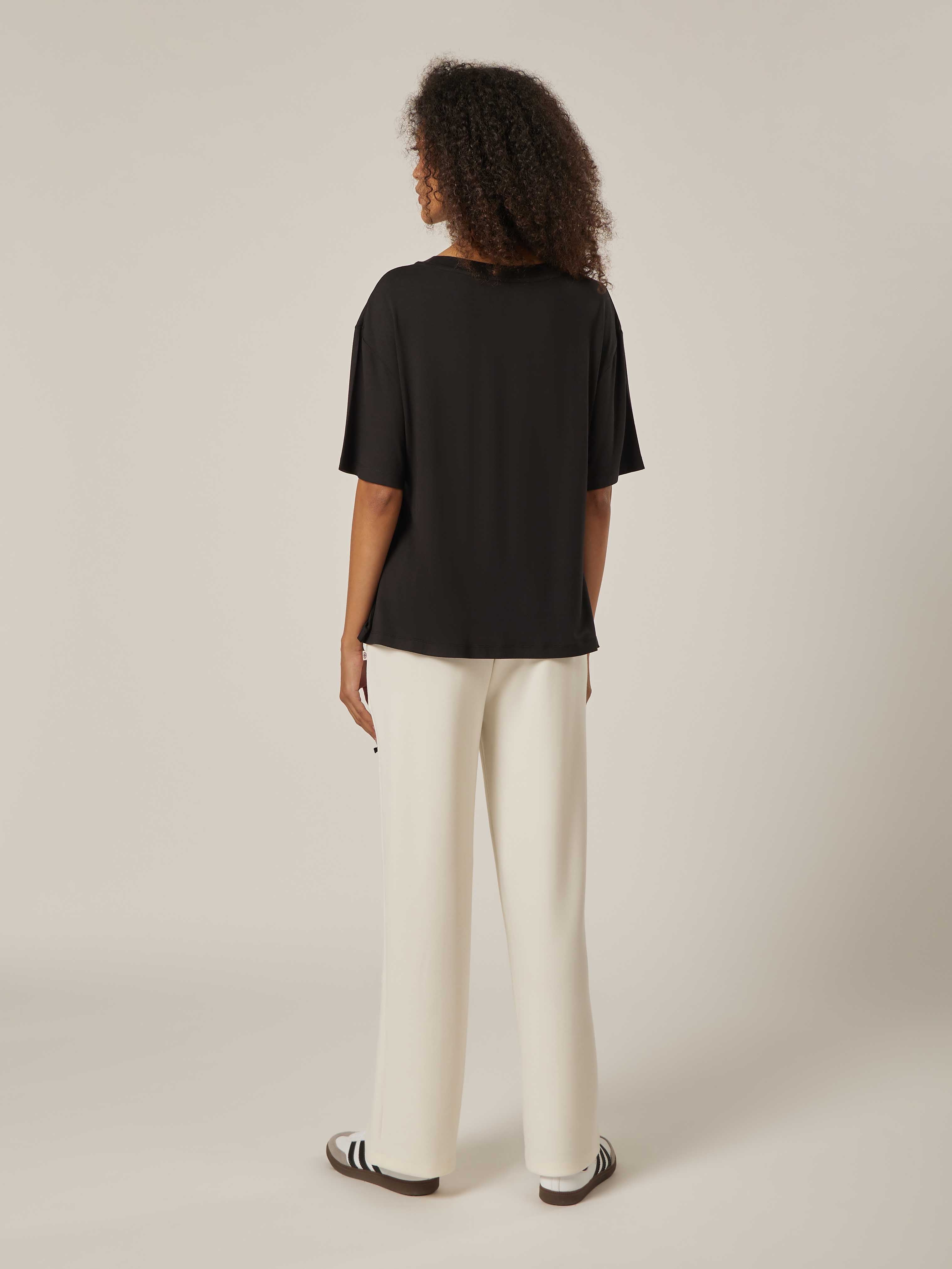 Stretch Asymmetrical Top - Black