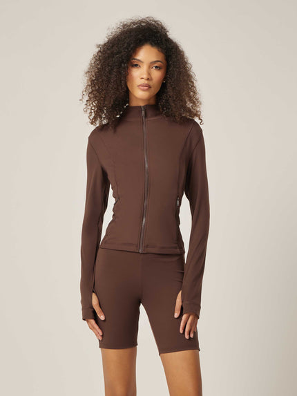 Core Zip-Up Jacket - Coffee Bean