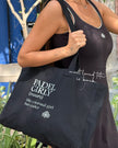 The Padel Girly Oversize Statement Tote - Black