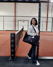The Padel Girly Oversize Statement Tote - Black