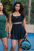 Be 180 Skort - Midnight | Girl in Navy Skort and Padel 